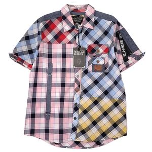 Heritage America Plaid Button-Down Shirt Men's LG